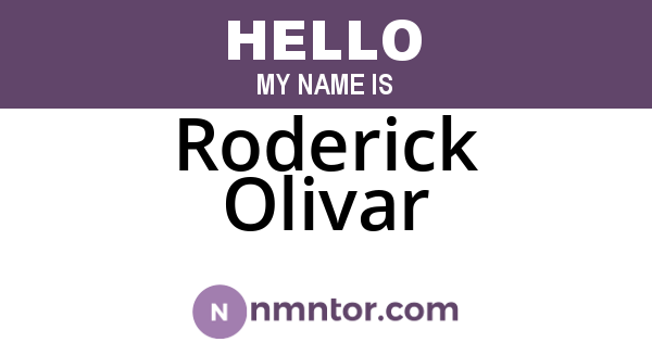 Roderick Olivar