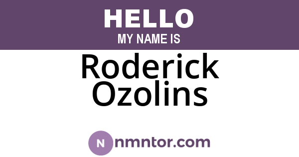 Roderick Ozolins