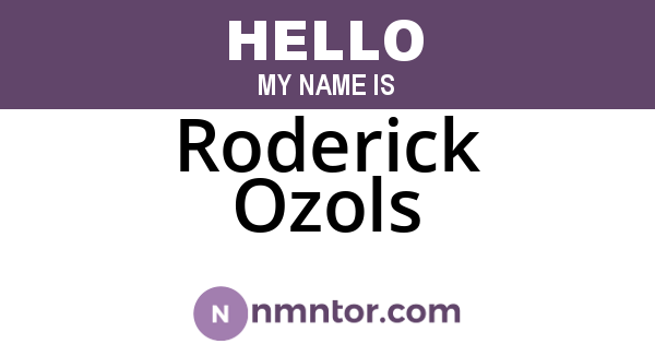 Roderick Ozols