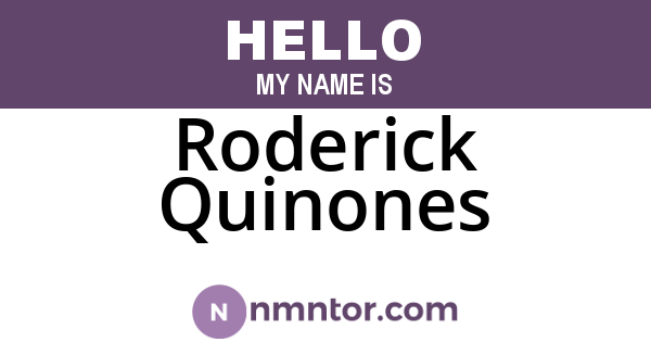 Roderick Quinones