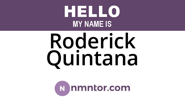 Roderick Quintana