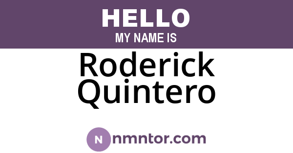 Roderick Quintero