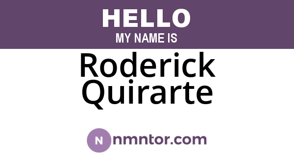 Roderick Quirarte