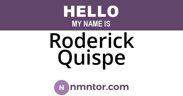 Roderick Quispe