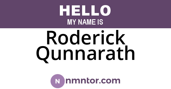 Roderick Qunnarath