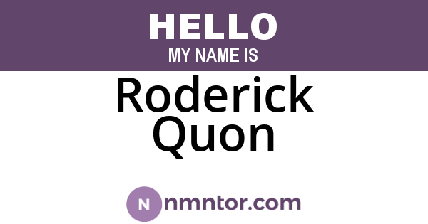 Roderick Quon