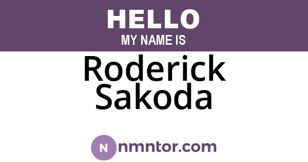 Roderick Sakoda