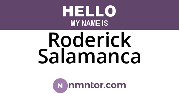 Roderick Salamanca