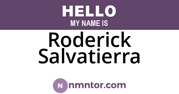Roderick Salvatierra
