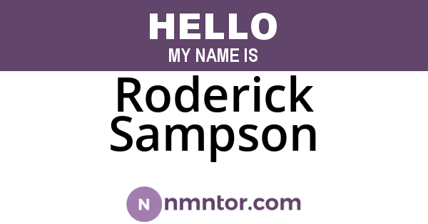 Roderick Sampson