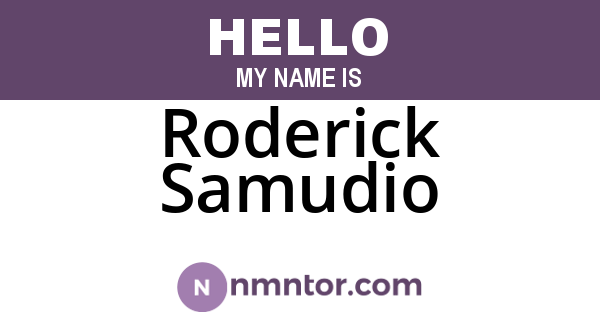 Roderick Samudio