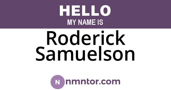 Roderick Samuelson