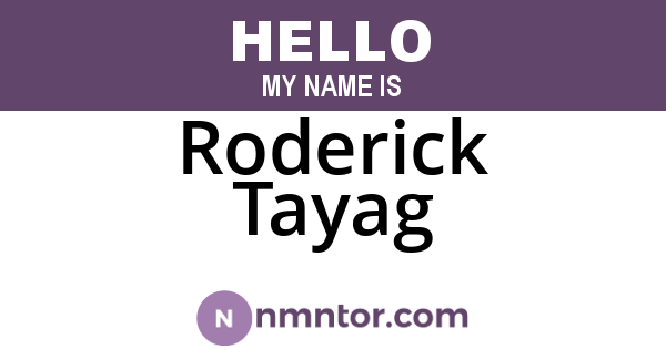 Roderick Tayag