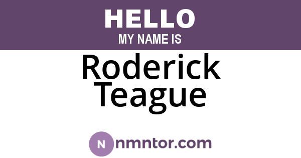Roderick Teague