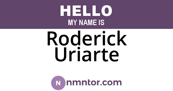 Roderick Uriarte