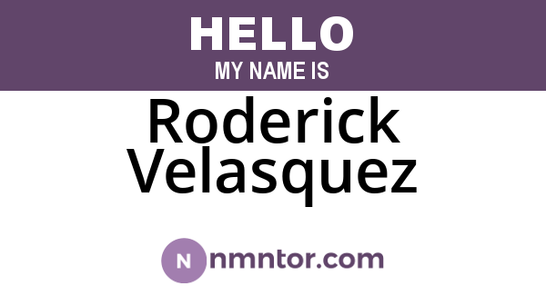 Roderick Velasquez