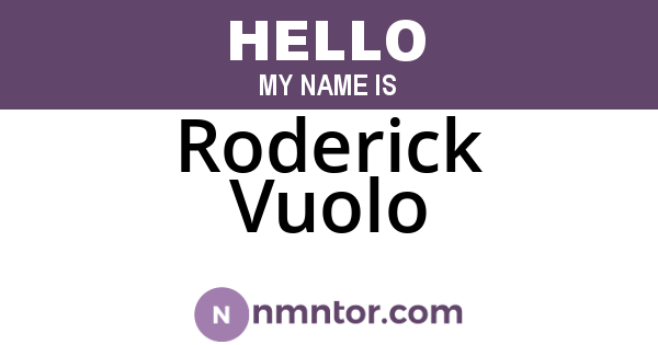 Roderick Vuolo