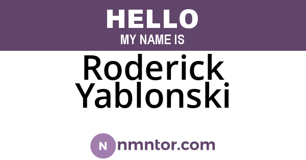Roderick Yablonski