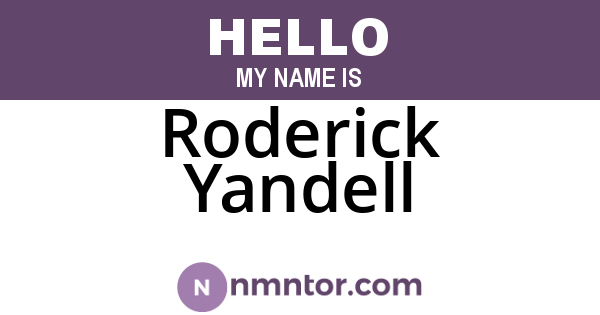 Roderick Yandell