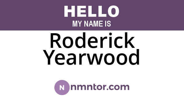 Roderick Yearwood