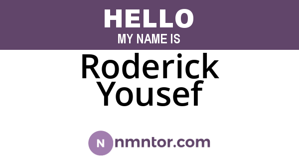 Roderick Yousef