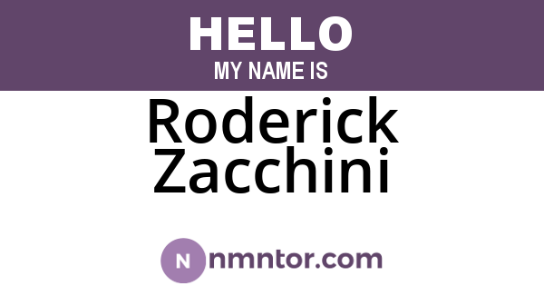 Roderick Zacchini