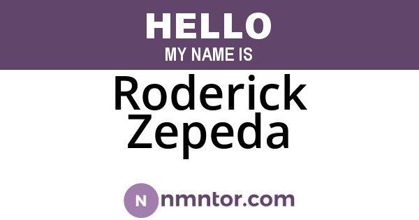 Roderick Zepeda
