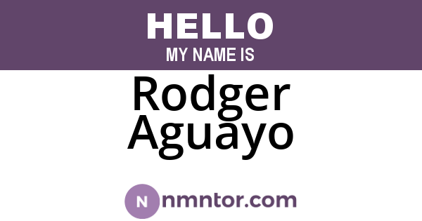 Rodger Aguayo