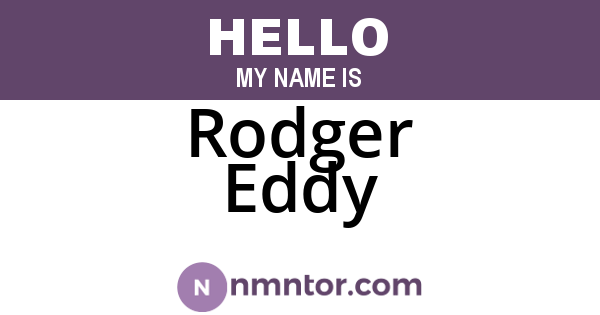 Rodger Eddy