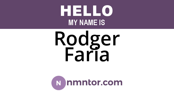 Rodger Faria