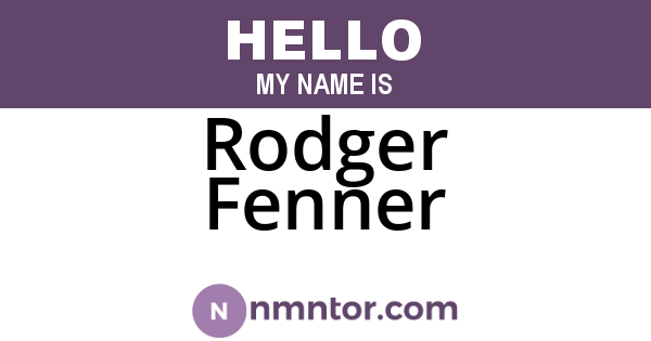 Rodger Fenner