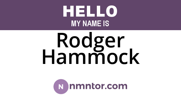 Rodger Hammock