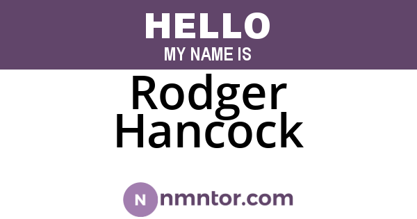 Rodger Hancock