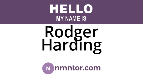 Rodger Harding
