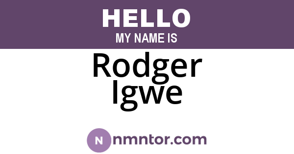 Rodger Igwe