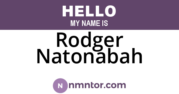 Rodger Natonabah