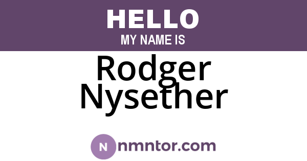 Rodger Nysether