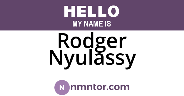 Rodger Nyulassy