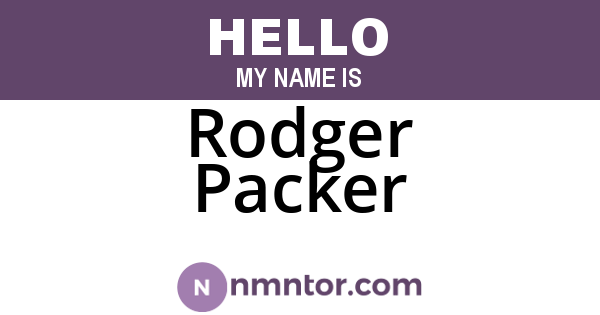 Rodger Packer