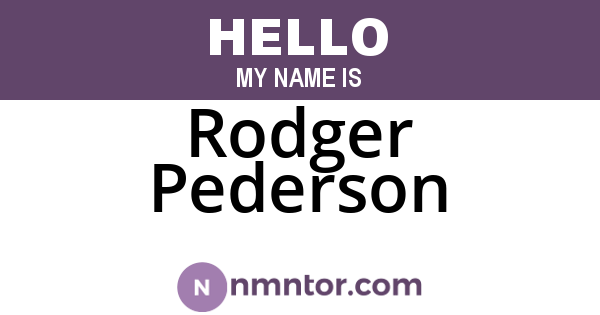 Rodger Pederson