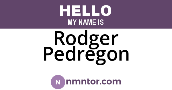Rodger Pedregon