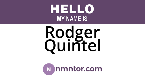 Rodger Quintel