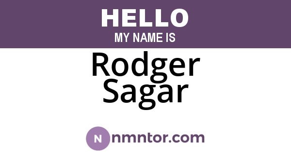 Rodger Sagar