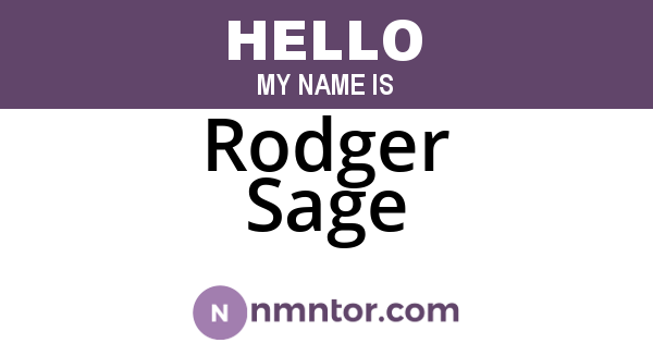 Rodger Sage