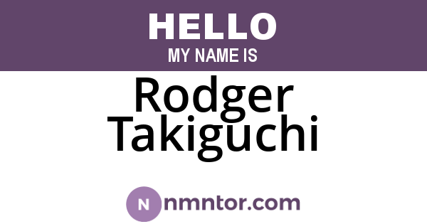 Rodger Takiguchi