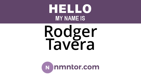 Rodger Tavera