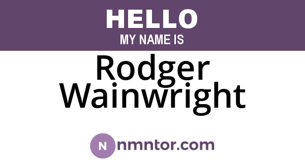 Rodger Wainwright