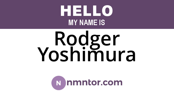 Rodger Yoshimura
