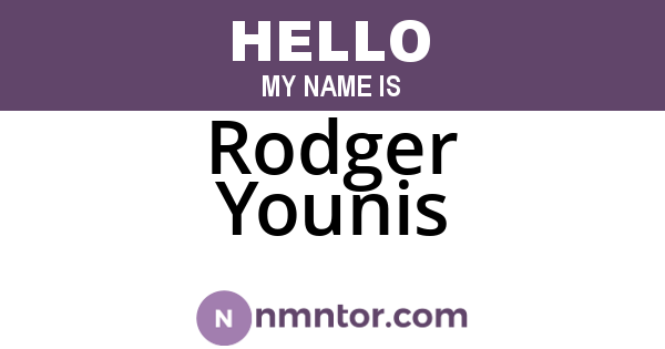 Rodger Younis