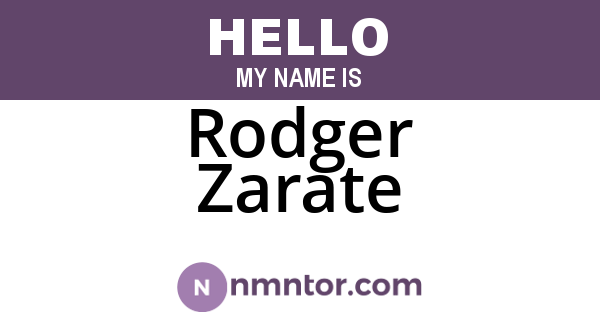 Rodger Zarate